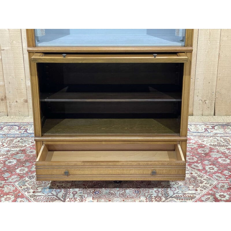Vintage dismountable display cabinet in walnut and oak for Md, 1960