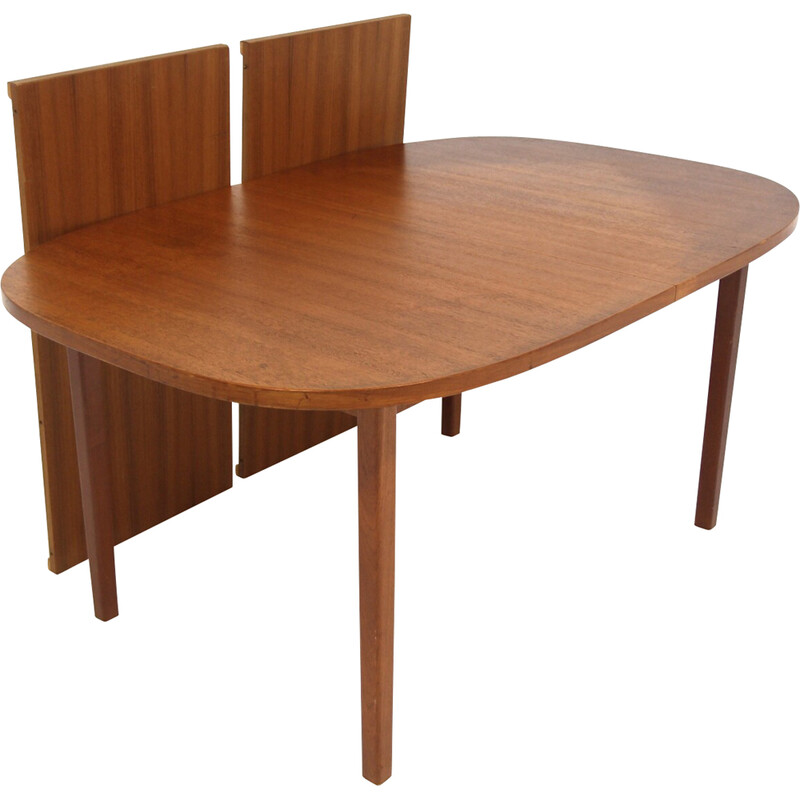 Vintage teak dining table with 2 extensions for Tibro, Sweden 1960