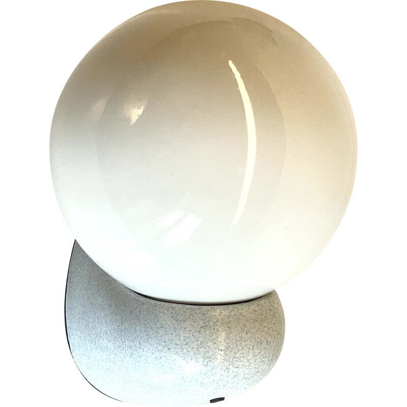 Vintage Space Age wall lamp in white opaline glass for Tissot, France 1970