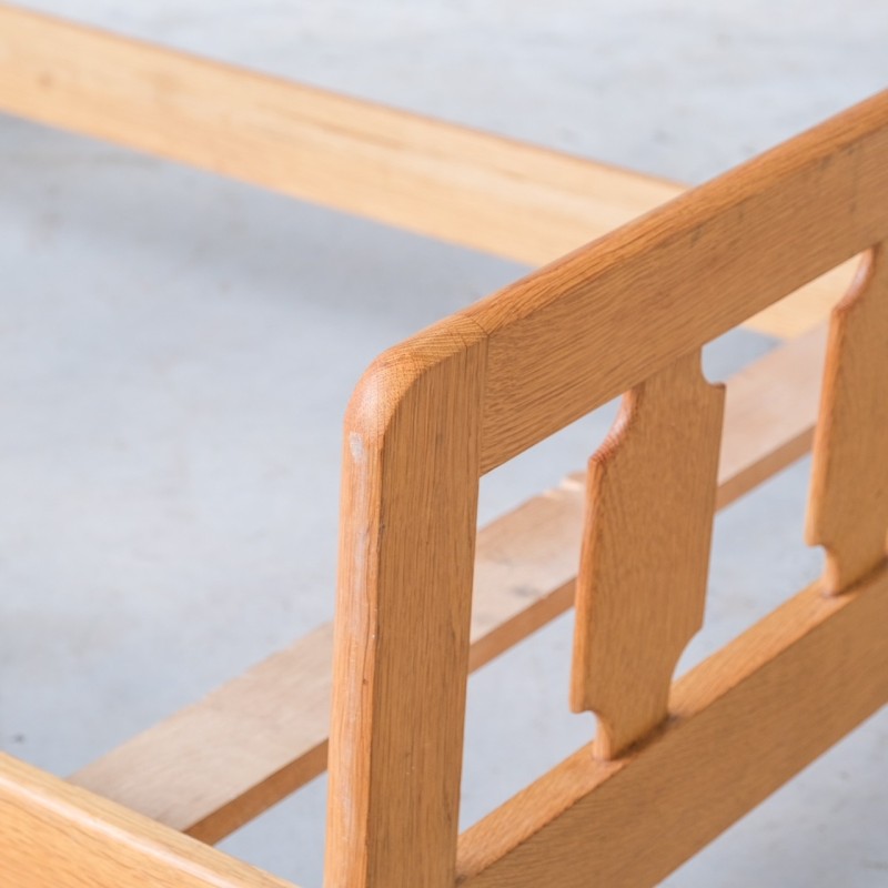 Vintage oak daybed by Guillerme et Chambron, France 1960