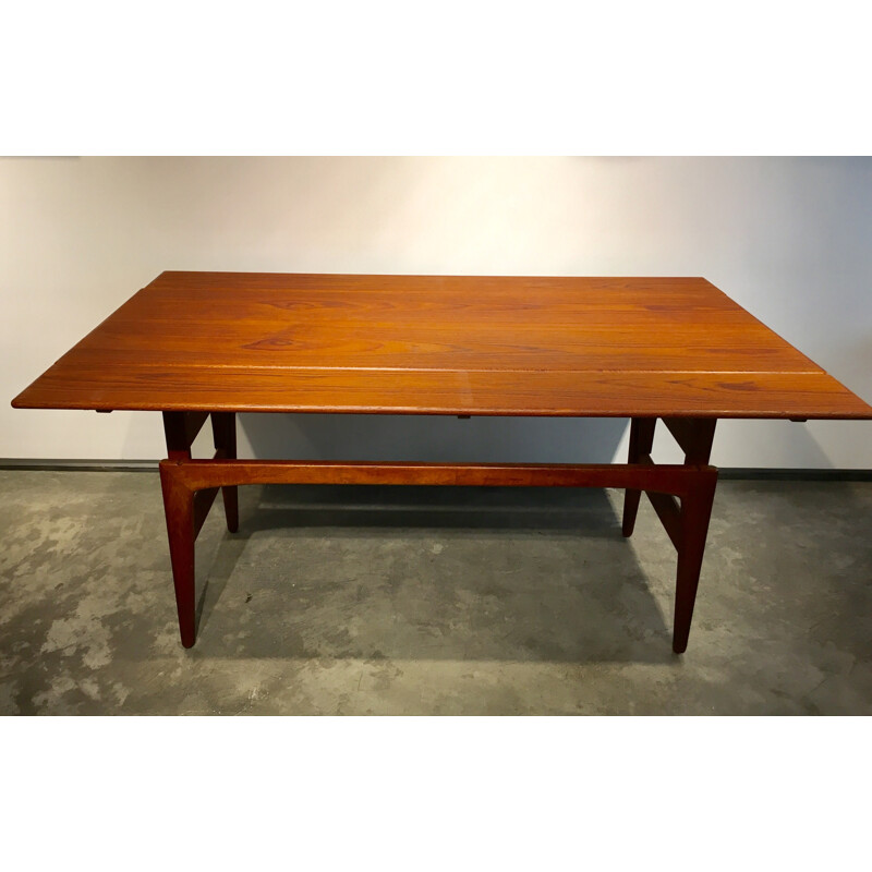 Up & down Danish teak table - 1960s