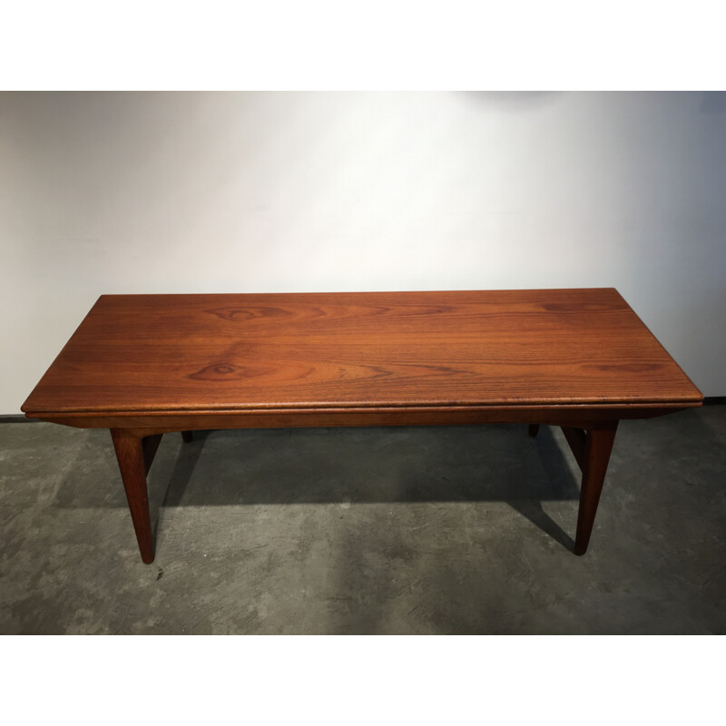 Up & down Danish teak table - 1960s