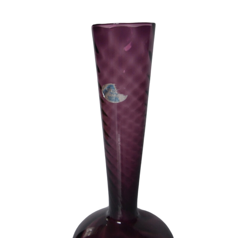 Vintage Twist vase in twisted crystal, Italy 1980