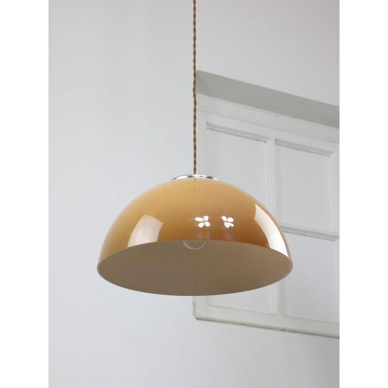 Vintage Space Age brown pendant lamp by Guzzini