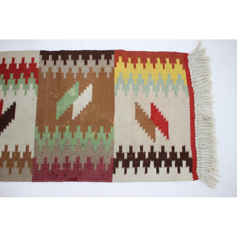 Vintage rug for Kilim Wool, Czechoslovakia 1950