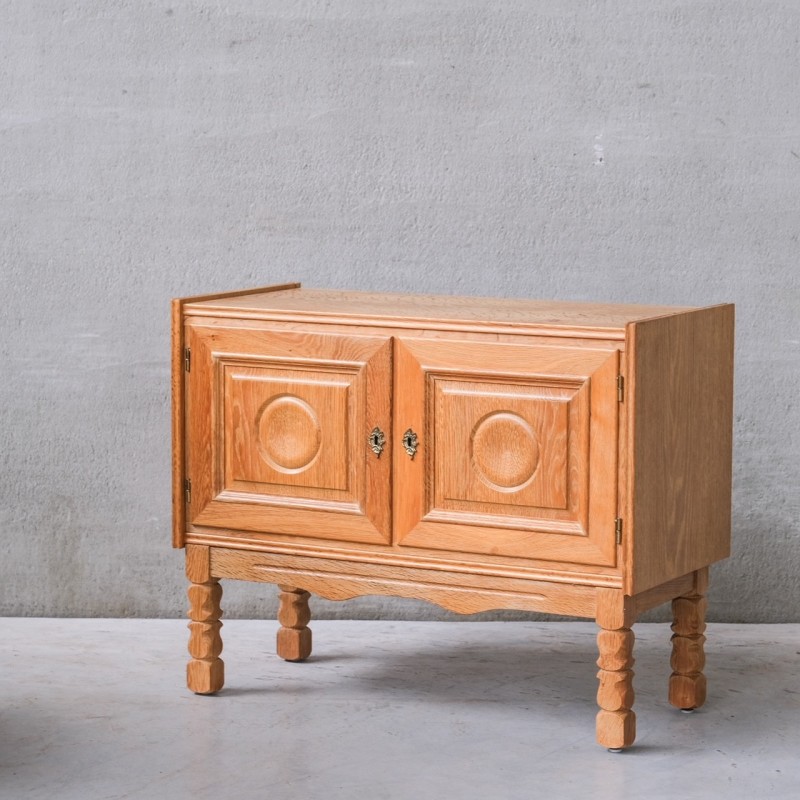 Pair of vintage oak bedside tables, Denmark 1960