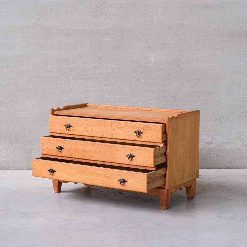 Vintage chest of drawers in blond oak, Denmark 1960