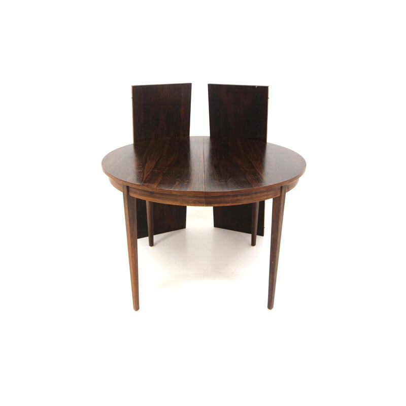 Vintage rosewood and beech dining table, Sweden 1960