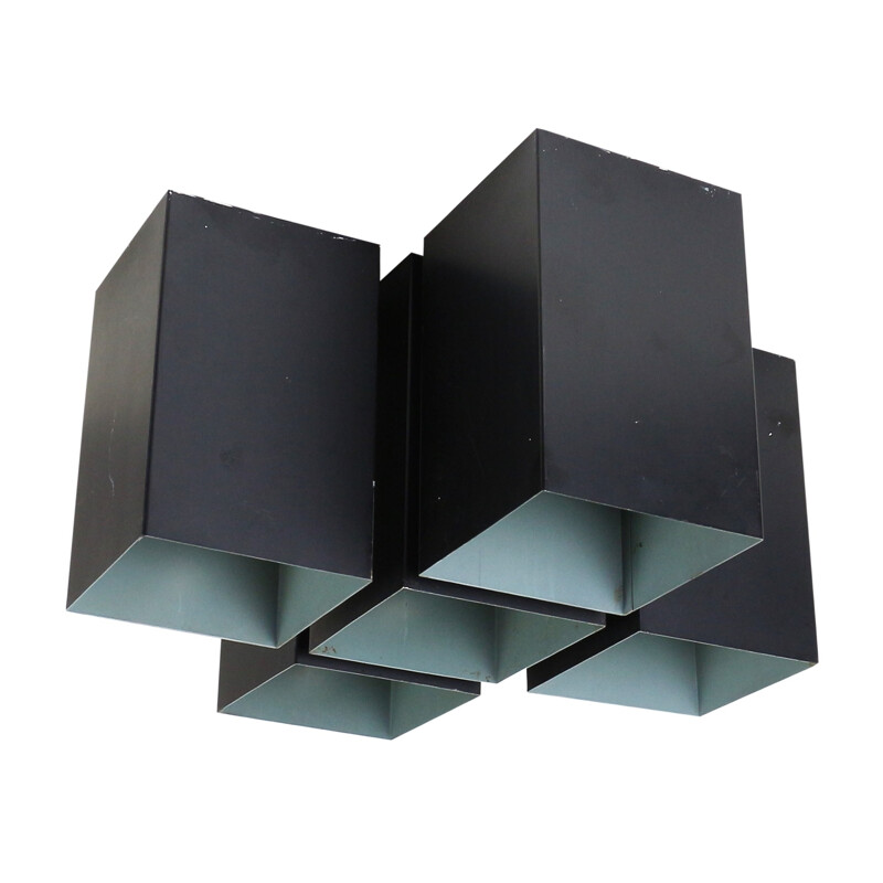 Set of 5 modern cubistic ceiling lights (R-320) by Raak Amsterdam - 1960s