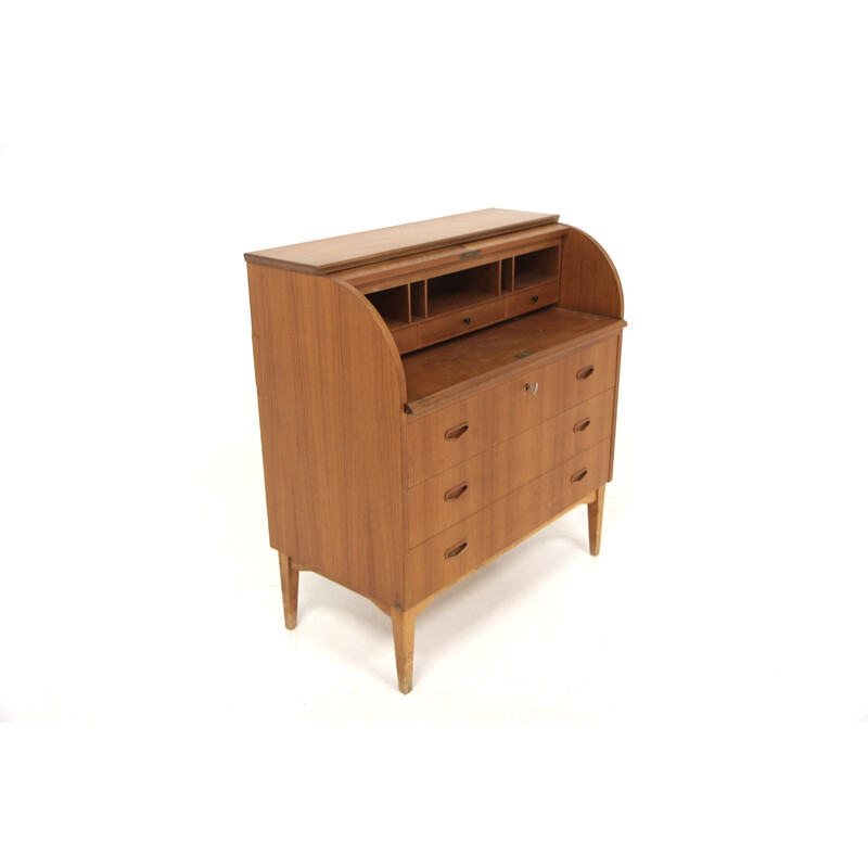 Vintage teak and beech desk, Sweden 1950