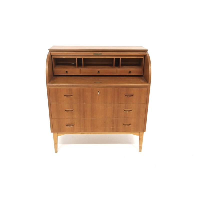 Vintage teak and beech desk, Sweden 1950