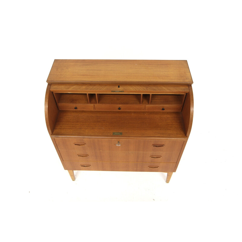 Vintage teak and beech desk, Sweden 1950