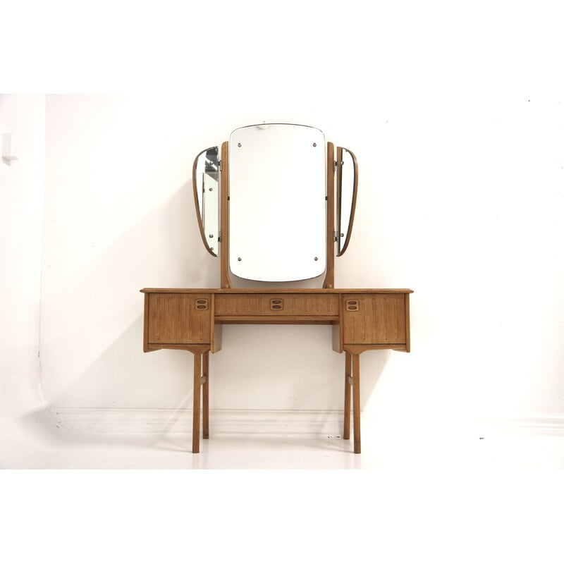 Vintage oak dressing table, Sweden 1960