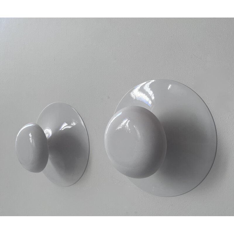 Pair of vintage "Funnel" wall lamp in white lacquered metal for Vibia, Spain 2000