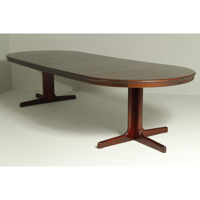 Vintage extendable teak and beech dining table for Lübke, Germany 1960