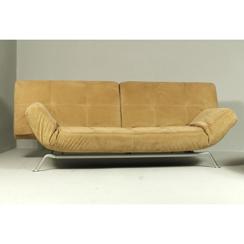 Vintage Smala 3-seater sofa in microfiber by Pascal Mourgue for Ligne Roset, France