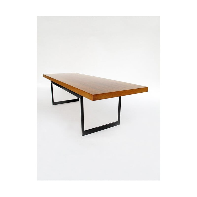 Coffee table in walnut, Dieter WAECKERLIN - 1960s