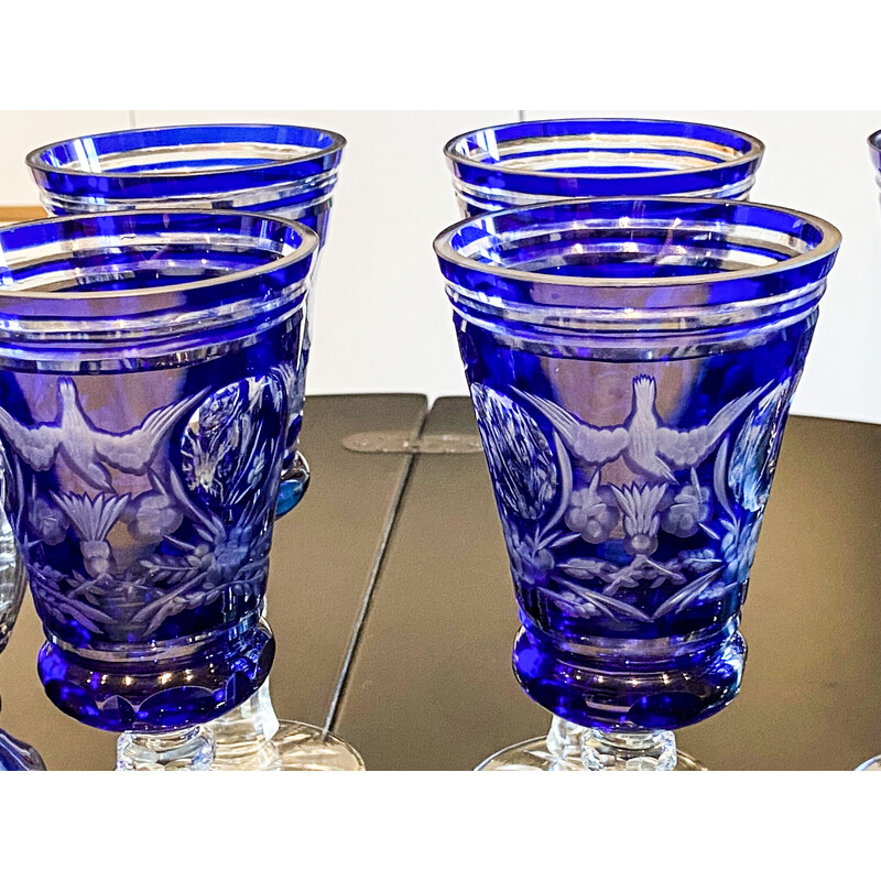 Vintage Murano glass glasses, Italy 1970