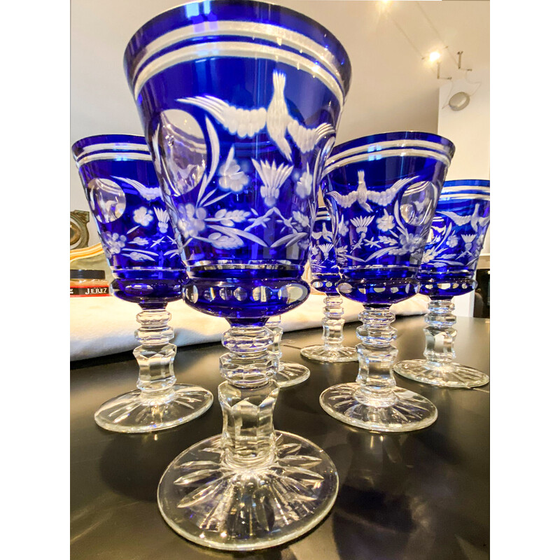 Vintage Murano glass glasses, Italy 1970