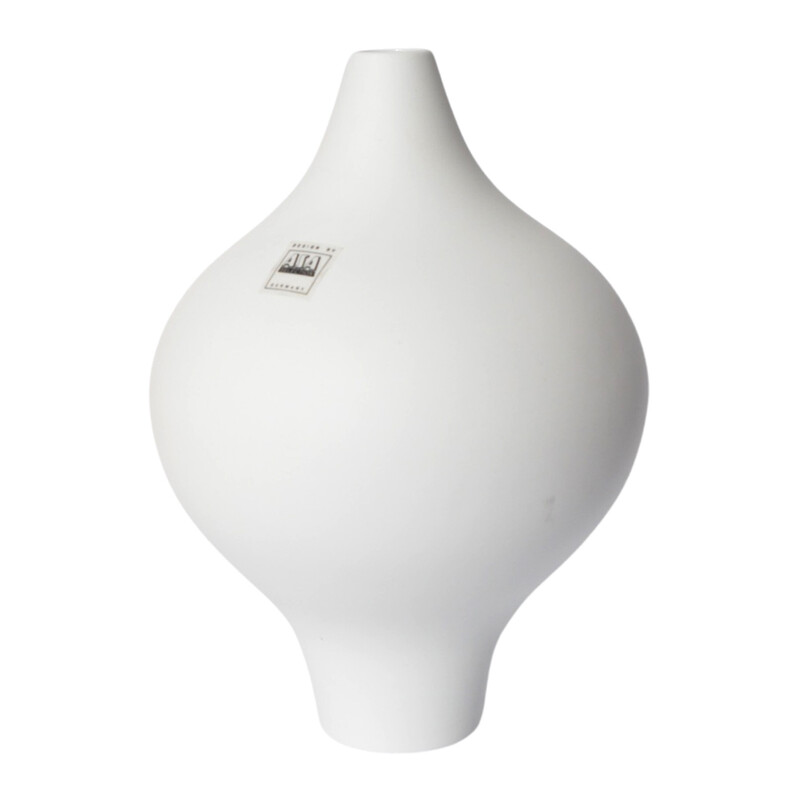 Vase vintage en céramique blanche pour Asa, Allemagne 1980