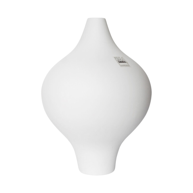 Vintage white ceramic vase for Asa, Germany 1980