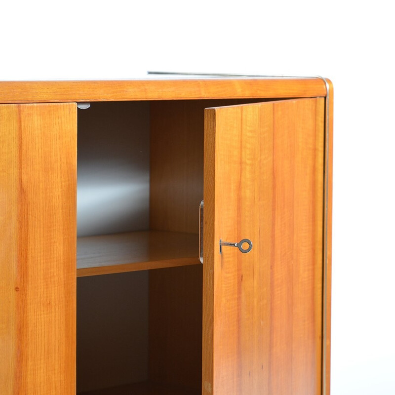 Jitona sideboard with opaxit glass top, Czechoslovakia - 1960s