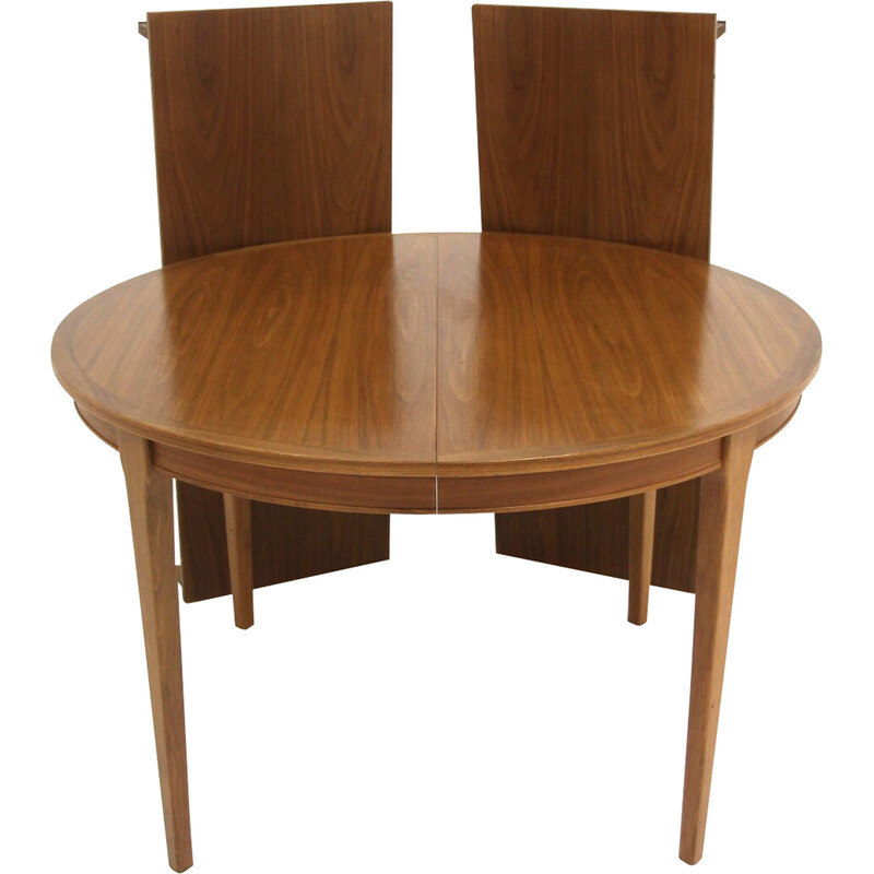 Vintage walnut and beech dining table, Sweden 1960