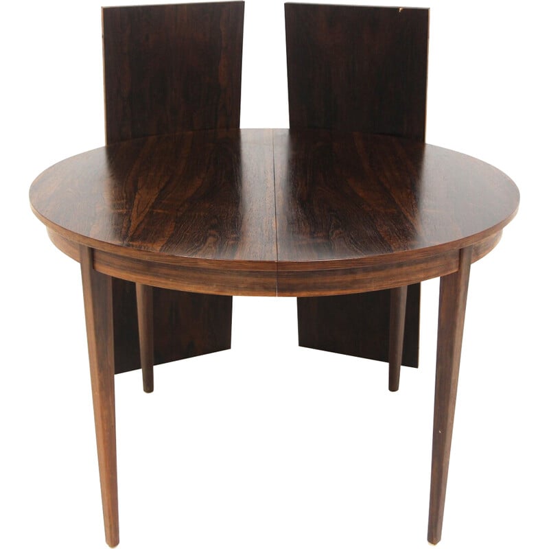 Vintage rosewood and beech dining table, Sweden 1960