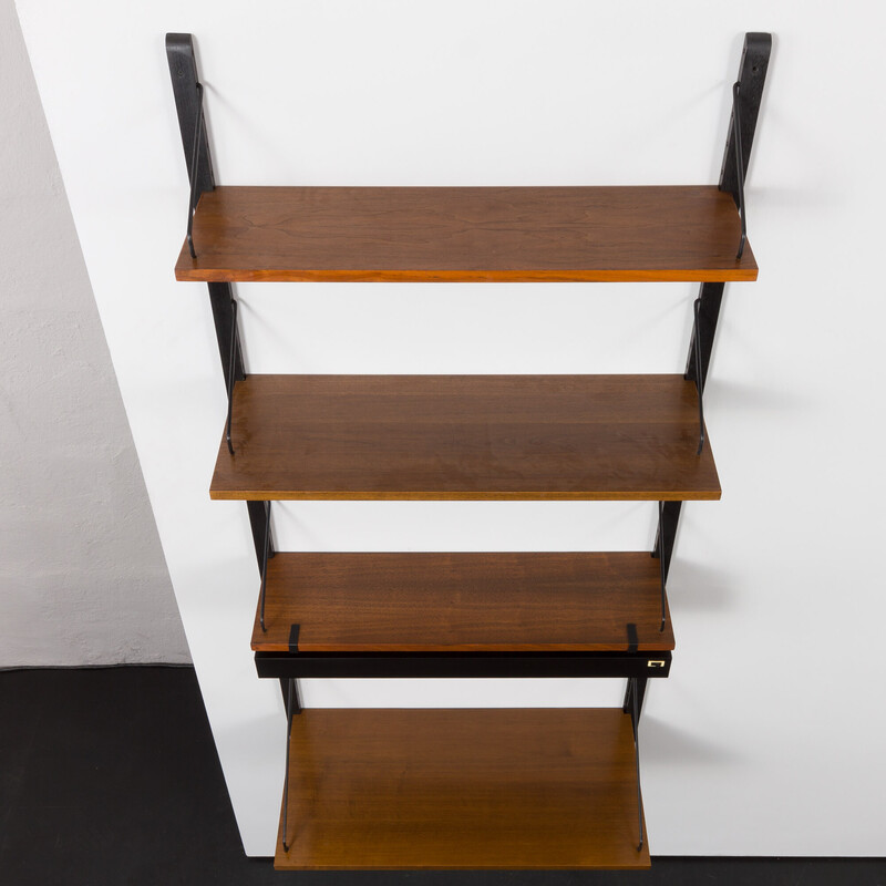 Vintage walnut office wall unit by Poul Cadovius for Cado, Denmark 1960