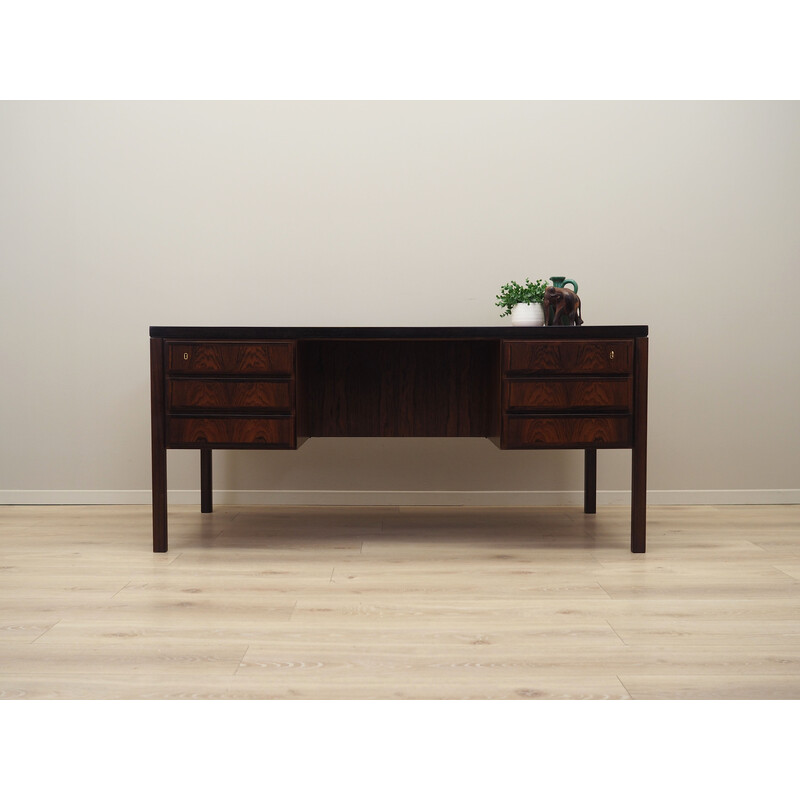 Vintage desk Model no. 77 in rosewood veneer and solid wood by Omann Jun, Denmark 1970