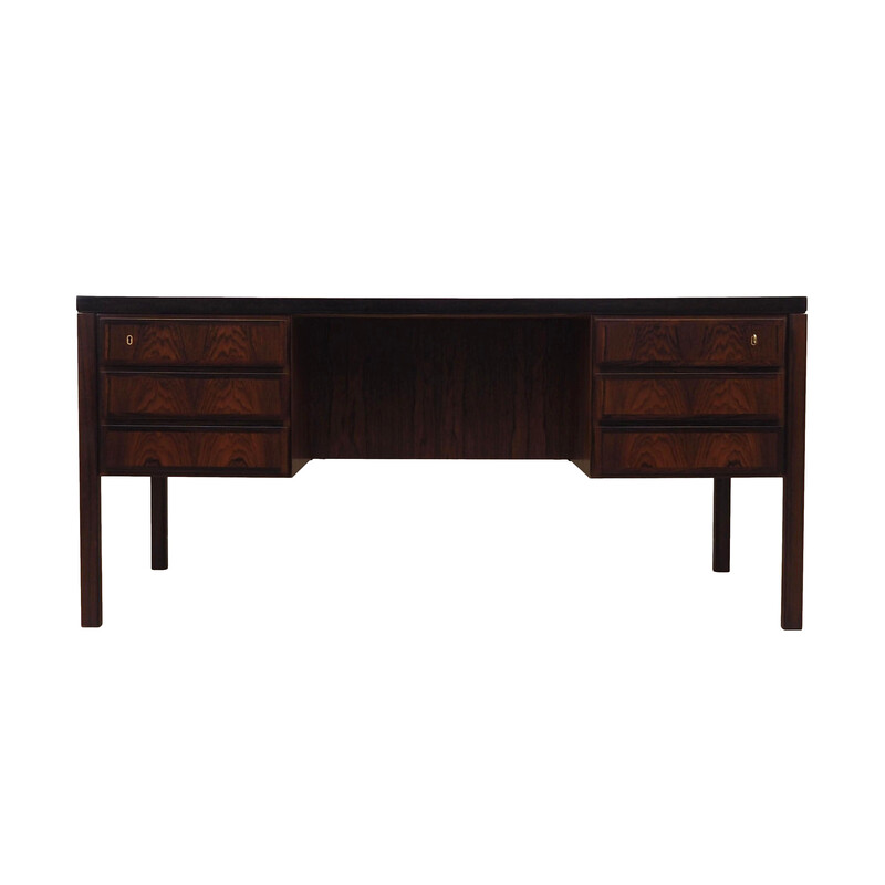 Vintage desk Model no. 77 in rosewood veneer and solid wood by Omann Jun, Denmark 1970