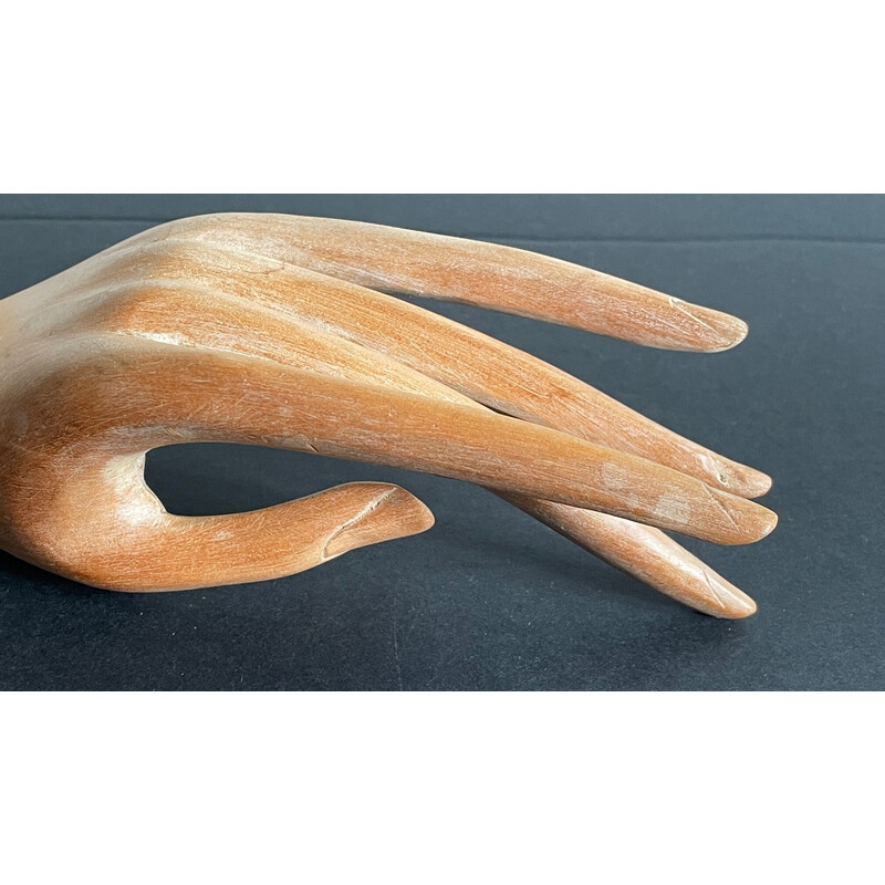 Vintage wooden hand sculpture