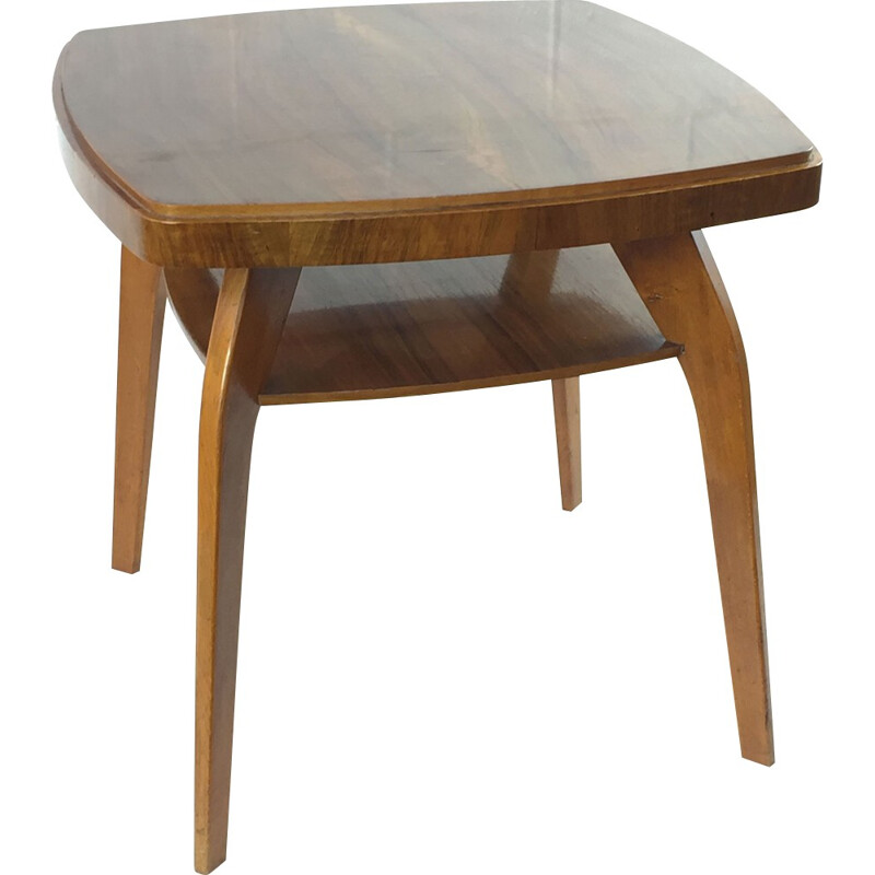 Table d'appoint vintage en bois à double plateau  - 1930