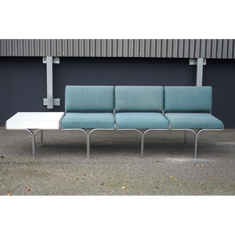 Ein Paar 3-sitzige Aluminiumsofas von John Behringer für J.G Furniture, 1960