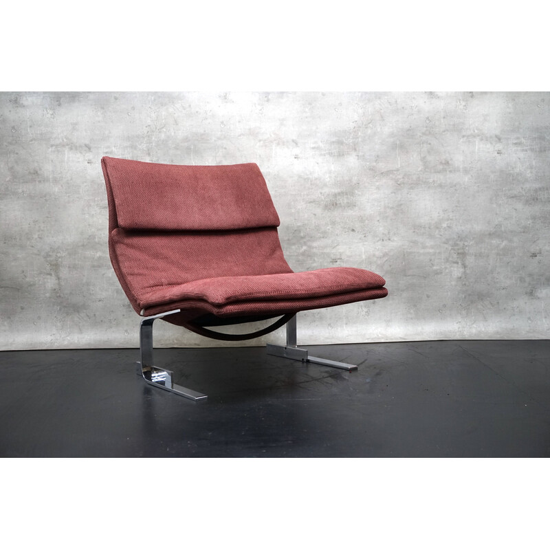 Vintage Onda Wave armchair by Giovanni Offredi for Saporiti, 1970