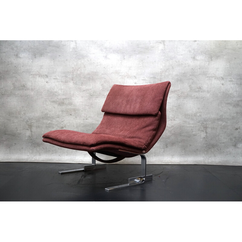 Vintage Onda Wave armchair by Giovanni Offredi for Saporiti, 1970