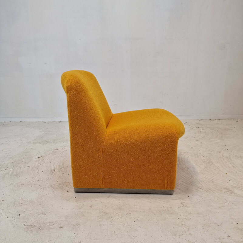 Set of 3 vintage Alky wool armchairs by Giancarlo Piretti for Artifort, 1980