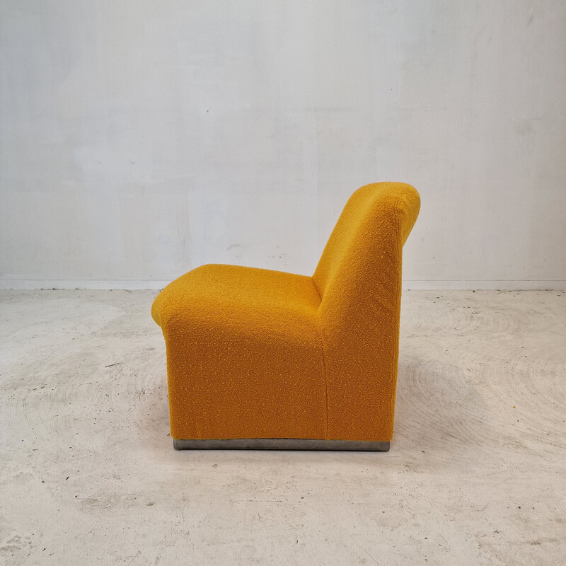 Set of 3 vintage Alky wool armchairs by Giancarlo Piretti for Artifort, 1980