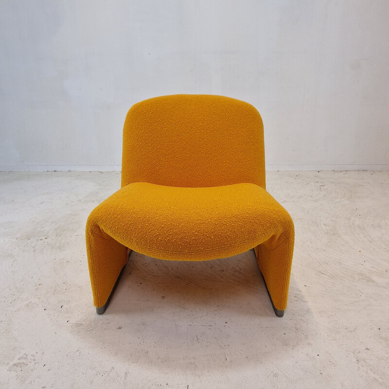 Set of 3 vintage Alky wool armchairs by Giancarlo Piretti for Artifort, 1980