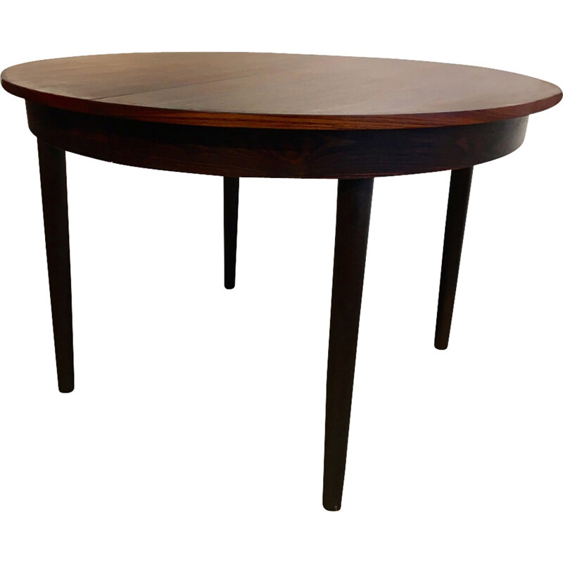 Round dining table in rosewood, Danemark - 1960s