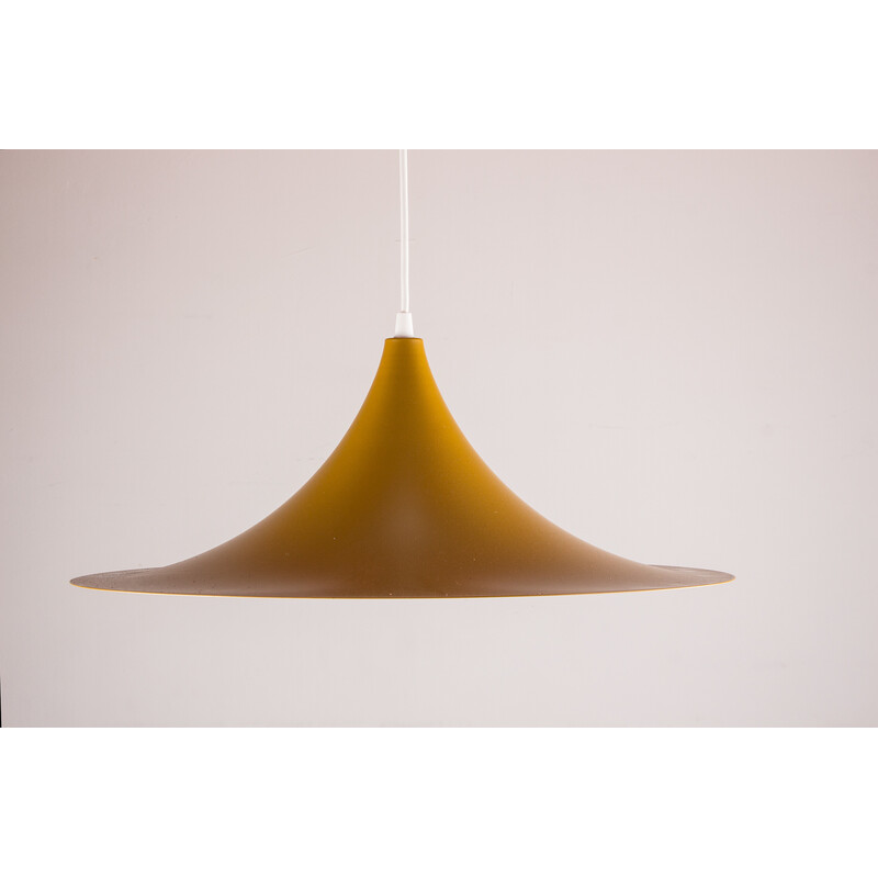 Vintage conical metal pendant lamp by Claire Bonderup and Torsten Thorup for Lyfa, Denmark 1960