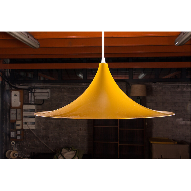 Vintage conical metal pendant lamp by Claire Bonderup and Torsten Thorup for Lyfa, Denmark 1960