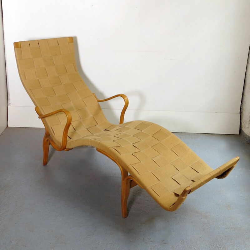 'Pernilla' Lounge chair in beech wood by Bruno Mathsson - 1940s