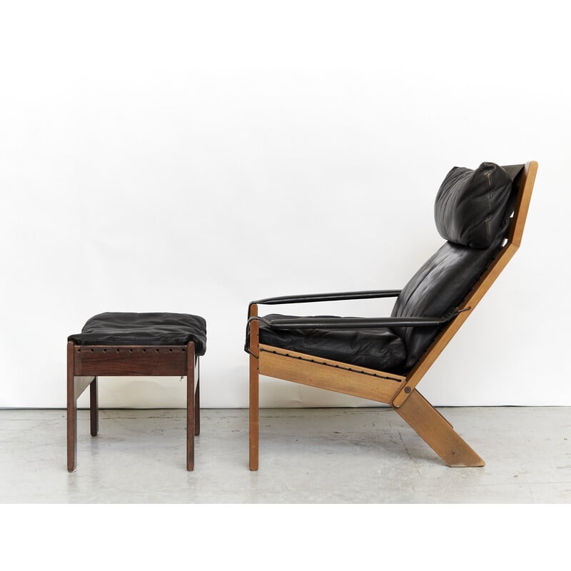 Vintage armchair with ottoman by Ingmar Relling for Westnofa