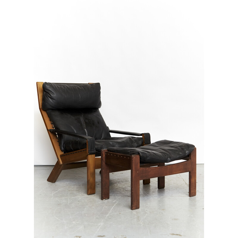 Vintage armchair with ottoman by Ingmar Relling for Westnofa