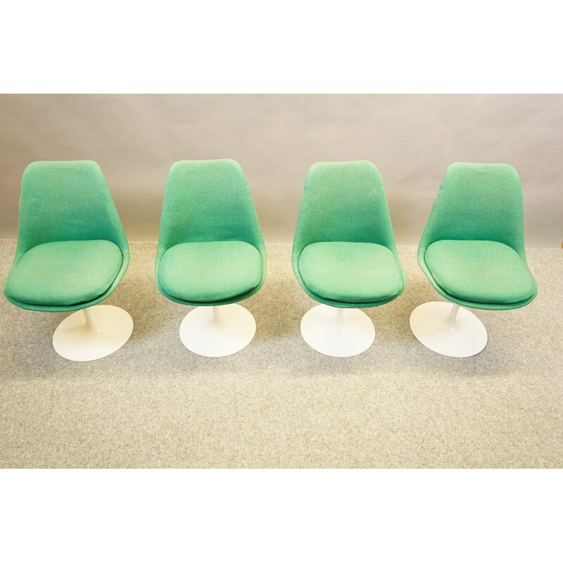 Set of 4 vintage Tulip chairs in Abs plastic and fabric by Eero Saarinen for Knoll International, 1959