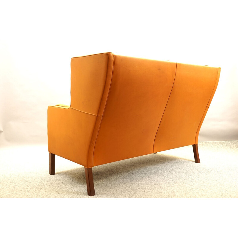 Vintage 2-Sitzer Sofa aus Anilinleder von Børge Mogensen für Fredericia, 1960