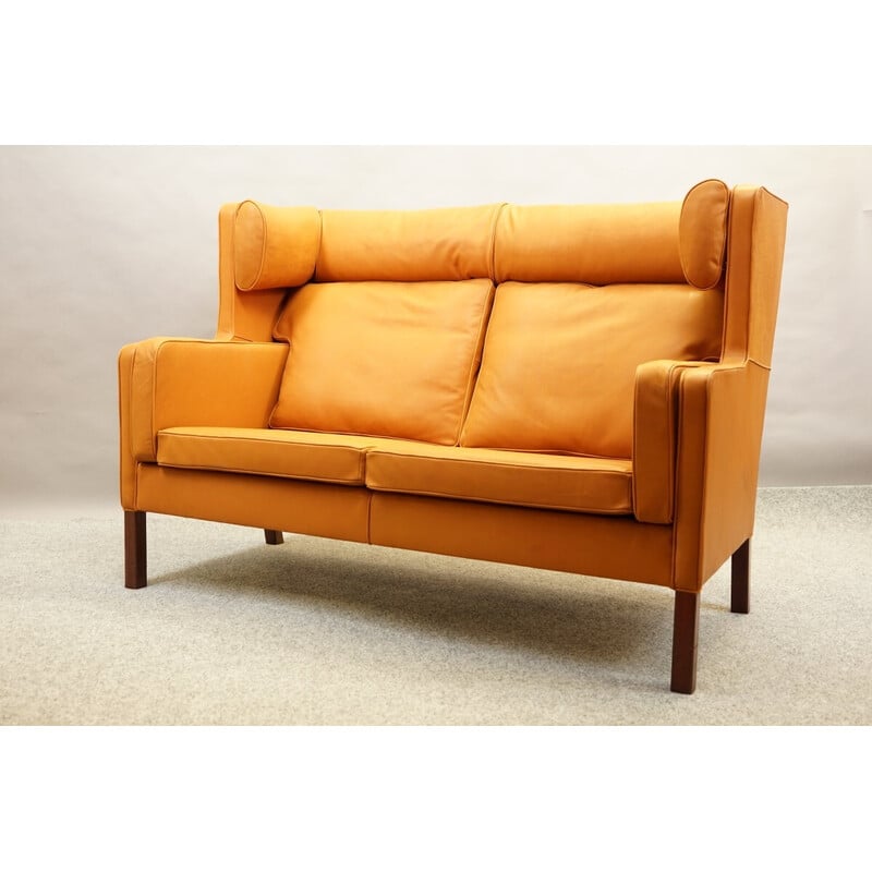 Vintage 2-Sitzer Sofa aus Anilinleder von Børge Mogensen für Fredericia, 1960