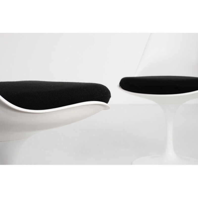 Set of 6 vintage "Tulipe" chairs in fiberglass and lacquered aluminum by Eero Saarinen for Knoll International, USA 1970