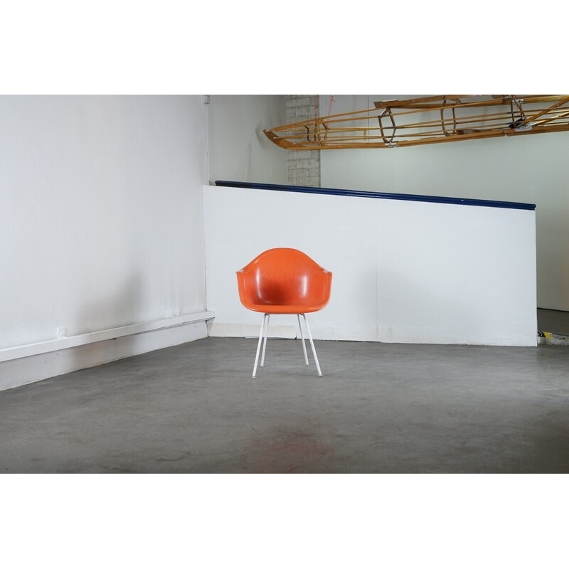 Vintage orange fiberglass chair by Charles and Ray Eames for Vitra, Germany 1960